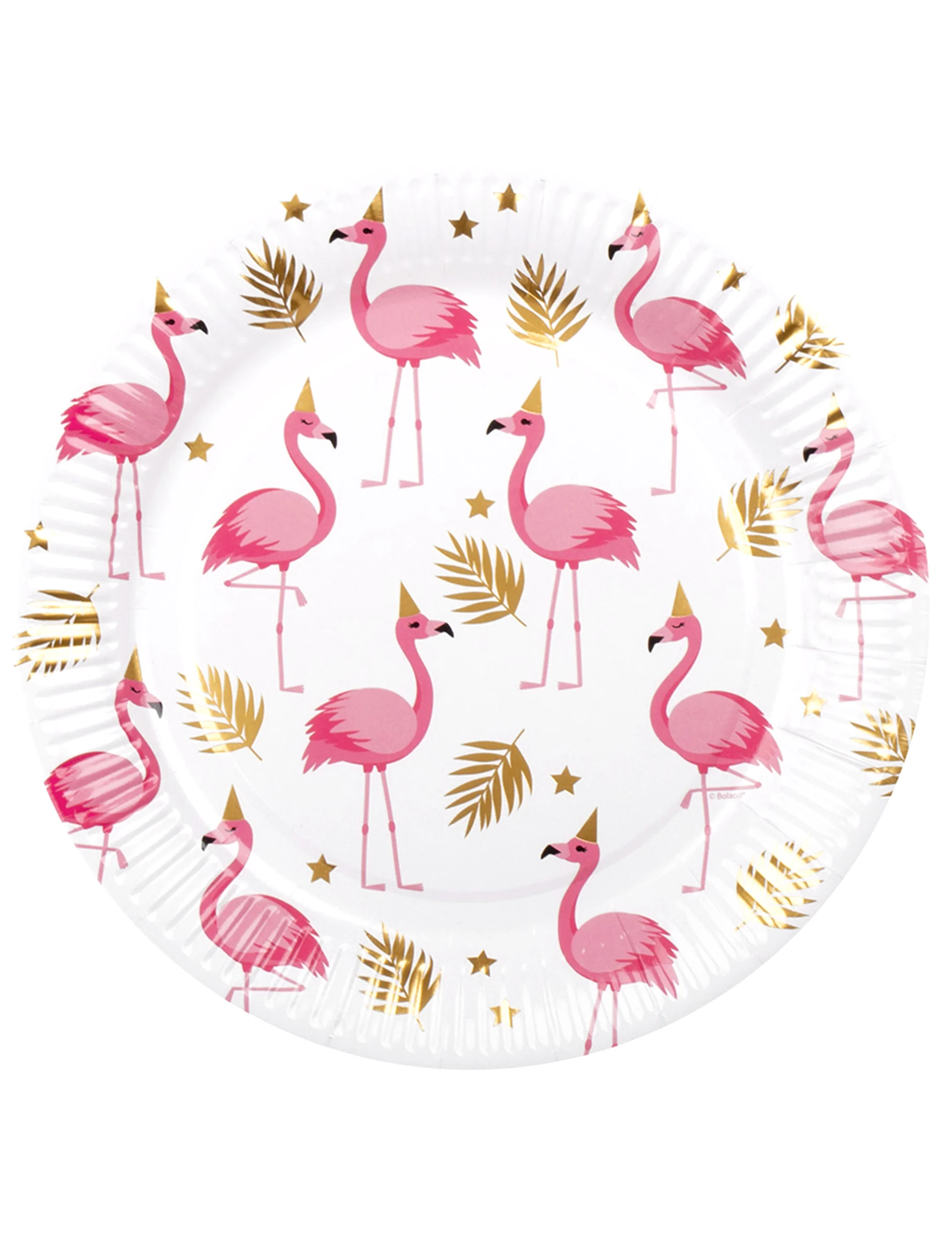 Bild von Boland 52555 - Partygeschirr Teller Flamingo, 6 Stück, Durchmesser 23 cm, Pappteller, Papierteller, umweltfreundlich, Einweggeschirr, Einwegteller, Beach Party, Geburtstag