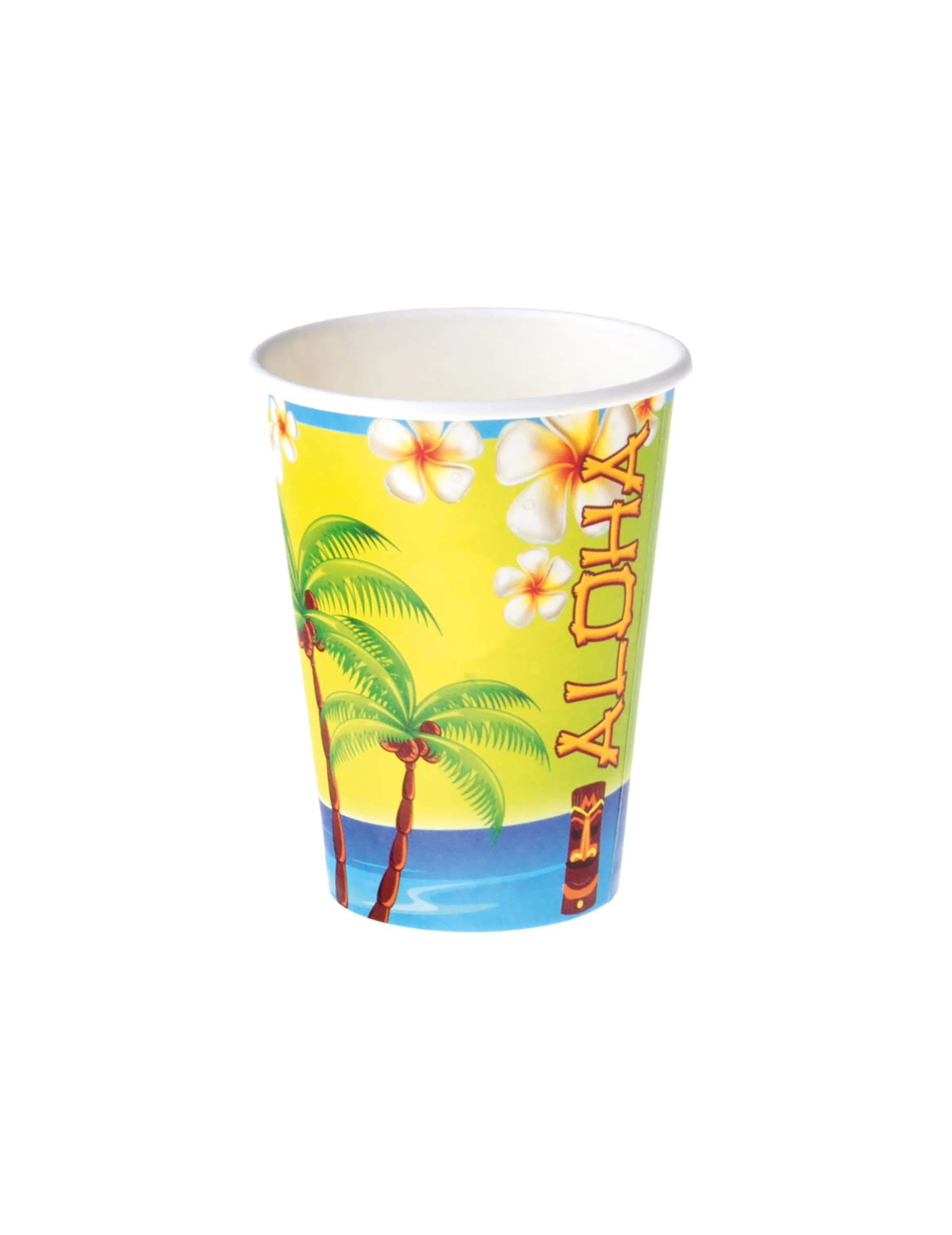 Bild von Hawaii-Trinkbecher Tischdeko 8 Stück bunt 250ml