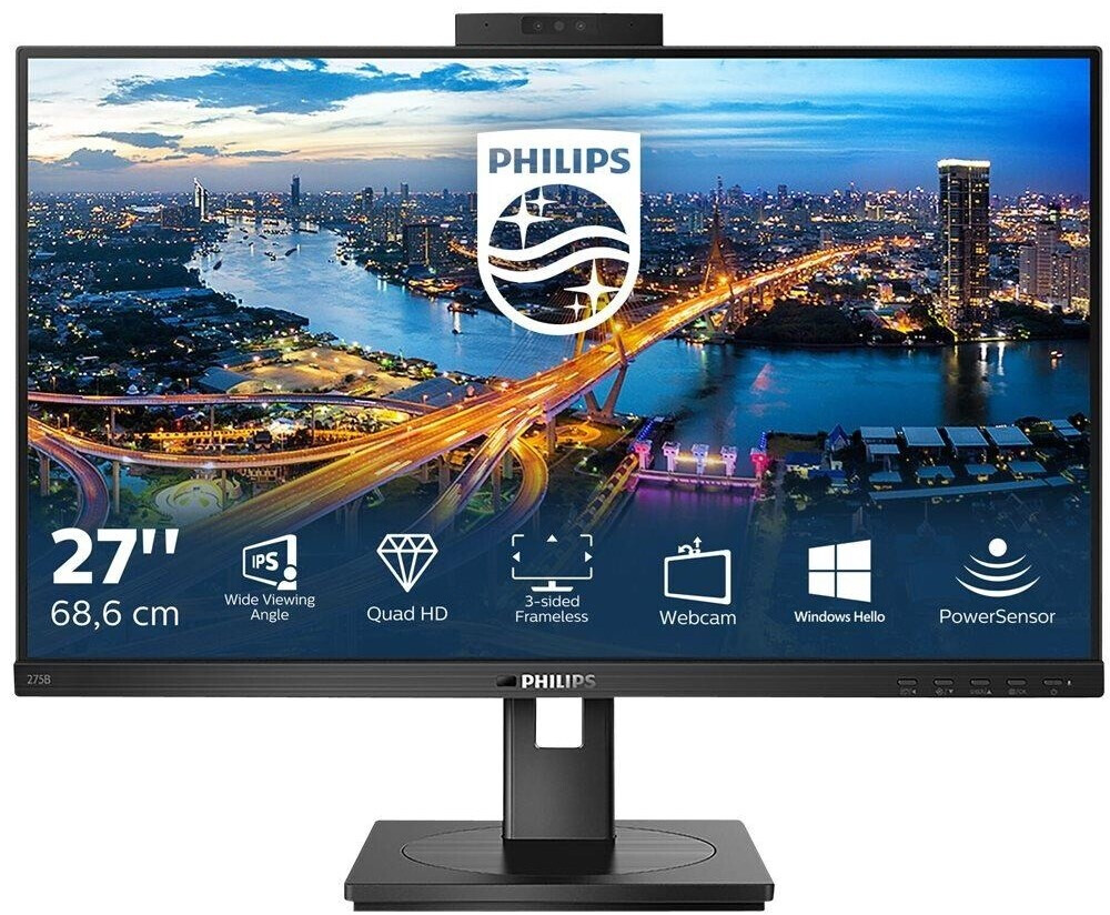 Bild von Philips B-Line 275B1H 68,6cm (27") QHD IPS Monitor 16:9 HDMI/DP/DVI 75Hz Webcam