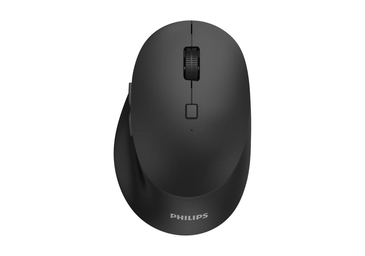 Bild von Philips 5000 Series SPK7507B - Maus - ergonomisch - Für Rechtshänder - optisch - 6 Tasten - kabellos - 2,4 GHz - kabelloser Empfänger (USB) (SPK7507B/00)