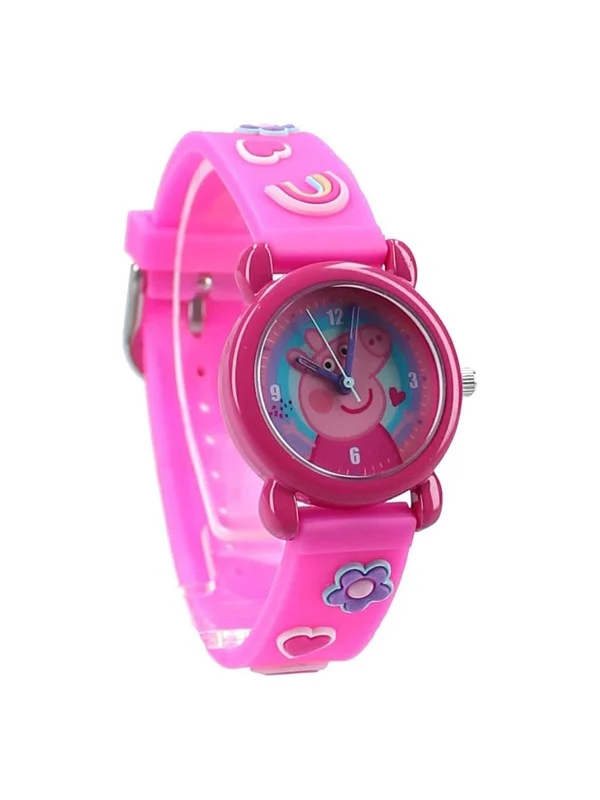 Bild von Vadobag, Armbanduhr, Armbanduhr sich Peppa Pig Kids Time an!, Rosa, (Analoguhr)