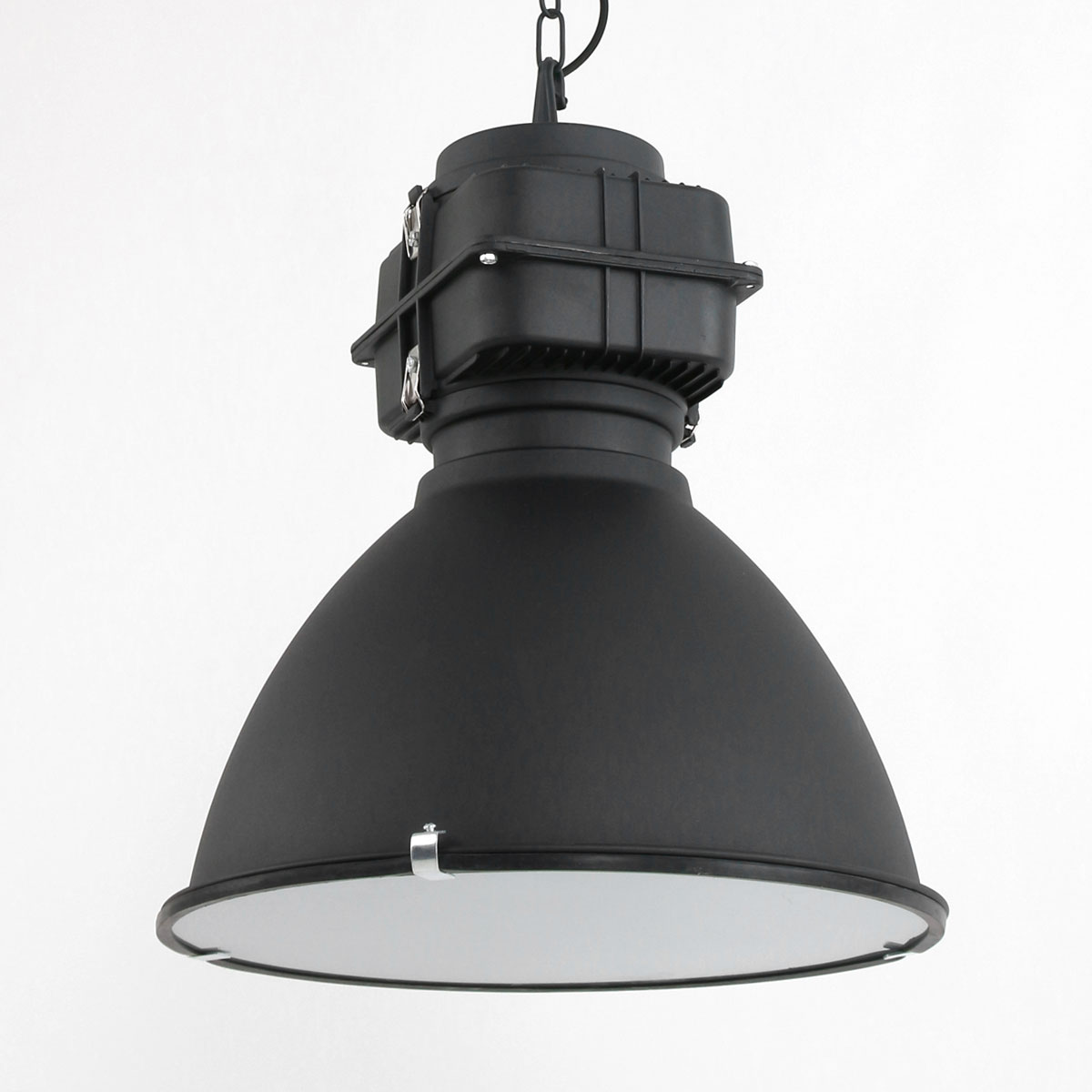 Bild von Steinhauer LIGHTING Pendelleuchte, Hängelampe Pendelleuchte Industrie Esszimmerleuchte schwarz Glas