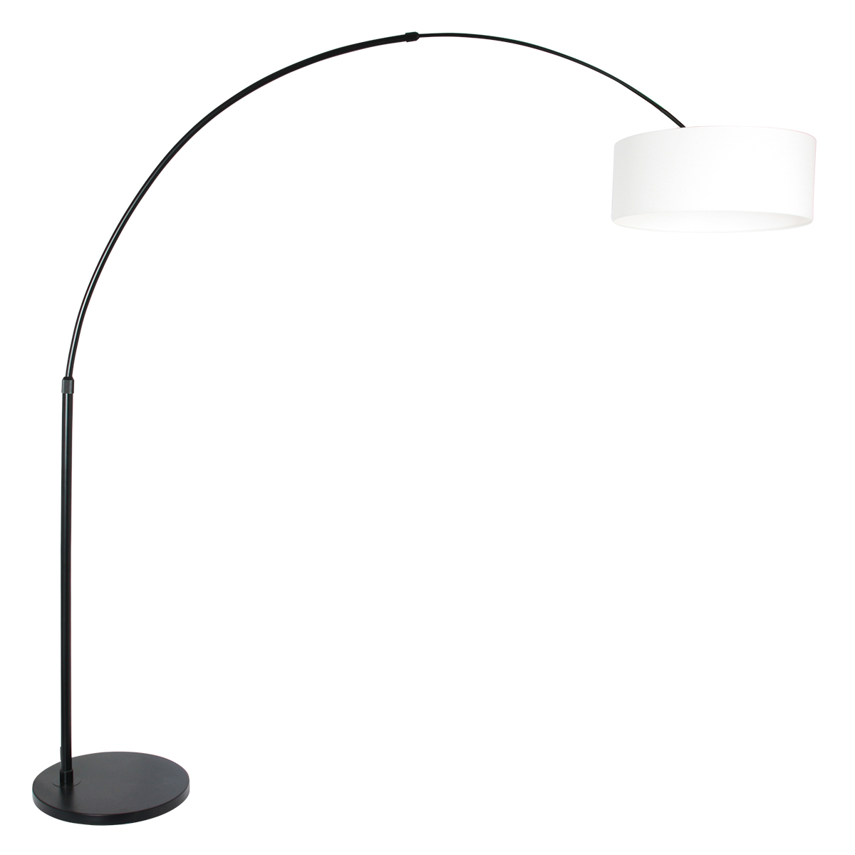 Bild von Steinhauer LIGHTING Stehlampe, Stehleuchte Standlampe Wohnzimmerleuchte Bogenlampe Schwarz-Weiß