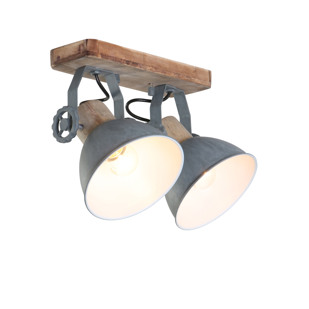 Bild von Steinhauer LIGHTING LED Deckenleuchte, Leuchtmittel nicht inklusive, RETRO Decken Spot Strahler Leuchte Ess Zimmer Lampe schwenkbar Holz
