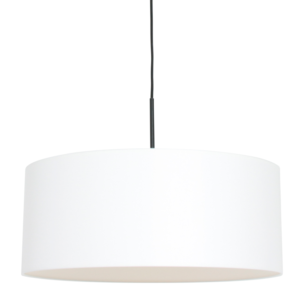 Bild von Steinhauer LIGHTING Deckenleuchte, Hängelampe Pendelleuchte Esstischleuchte schwarz Textil weiß Höhe