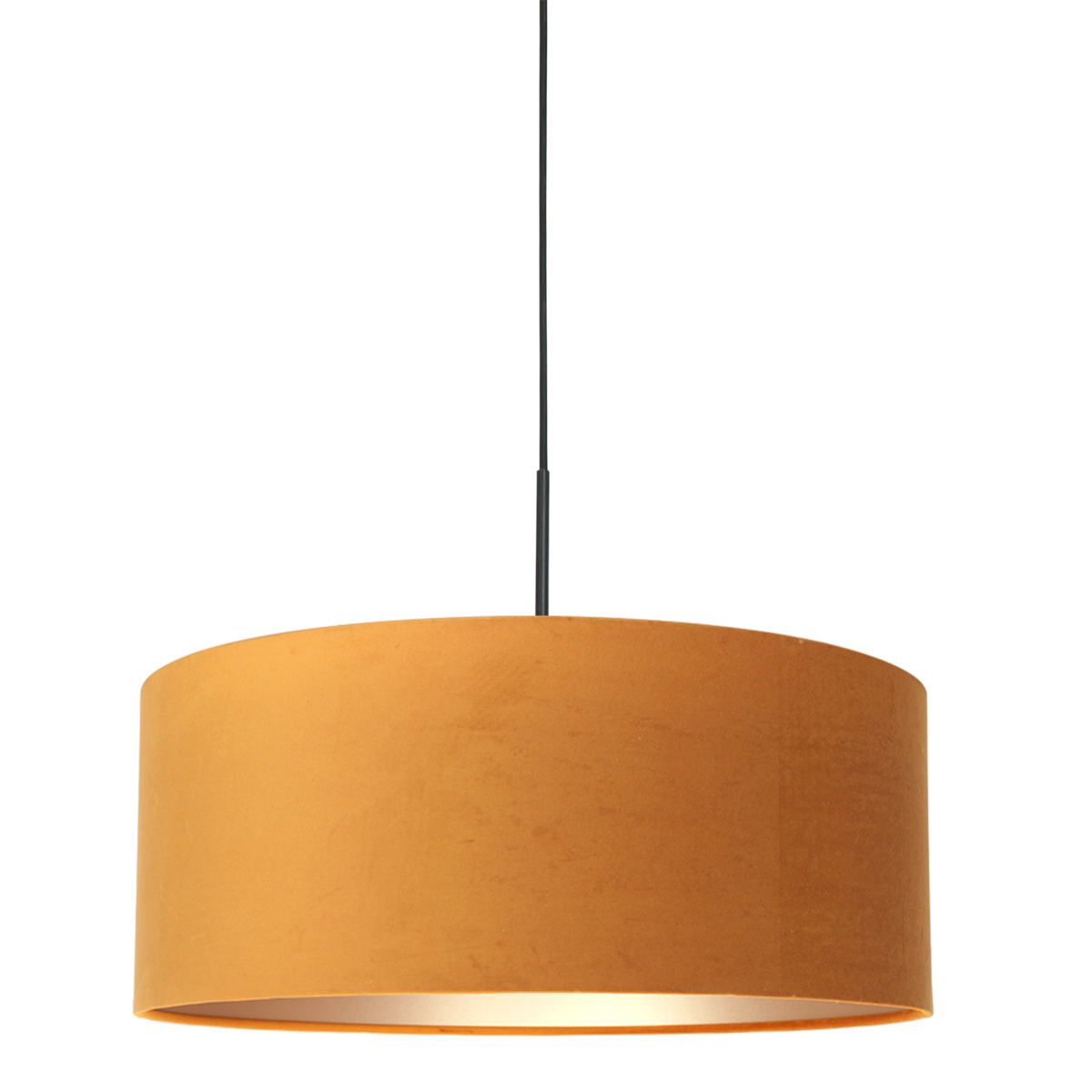 Bild von Steinhauer LIGHTING Deckenleuchte, Hängelampe Pendelleuchte Esstischleuchte schwarz Textil gold Höhe
