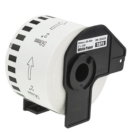 Bild von rillprint Endlos-Etiketten Papier, 62 mm x 30,48 m, weiß