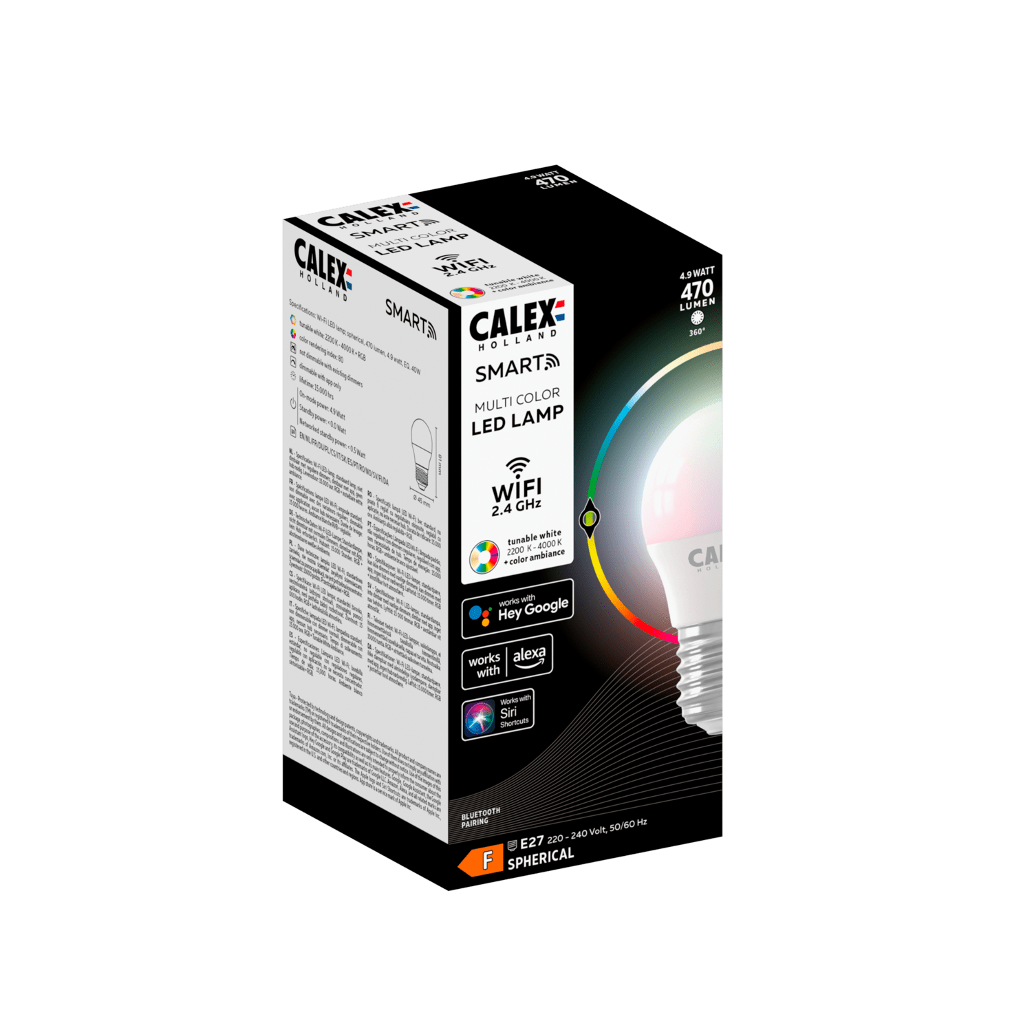 Bild von Calex | Smart | E27-Fassung | Globus | G125 | RGB | 5,5W | Steuerungs-App