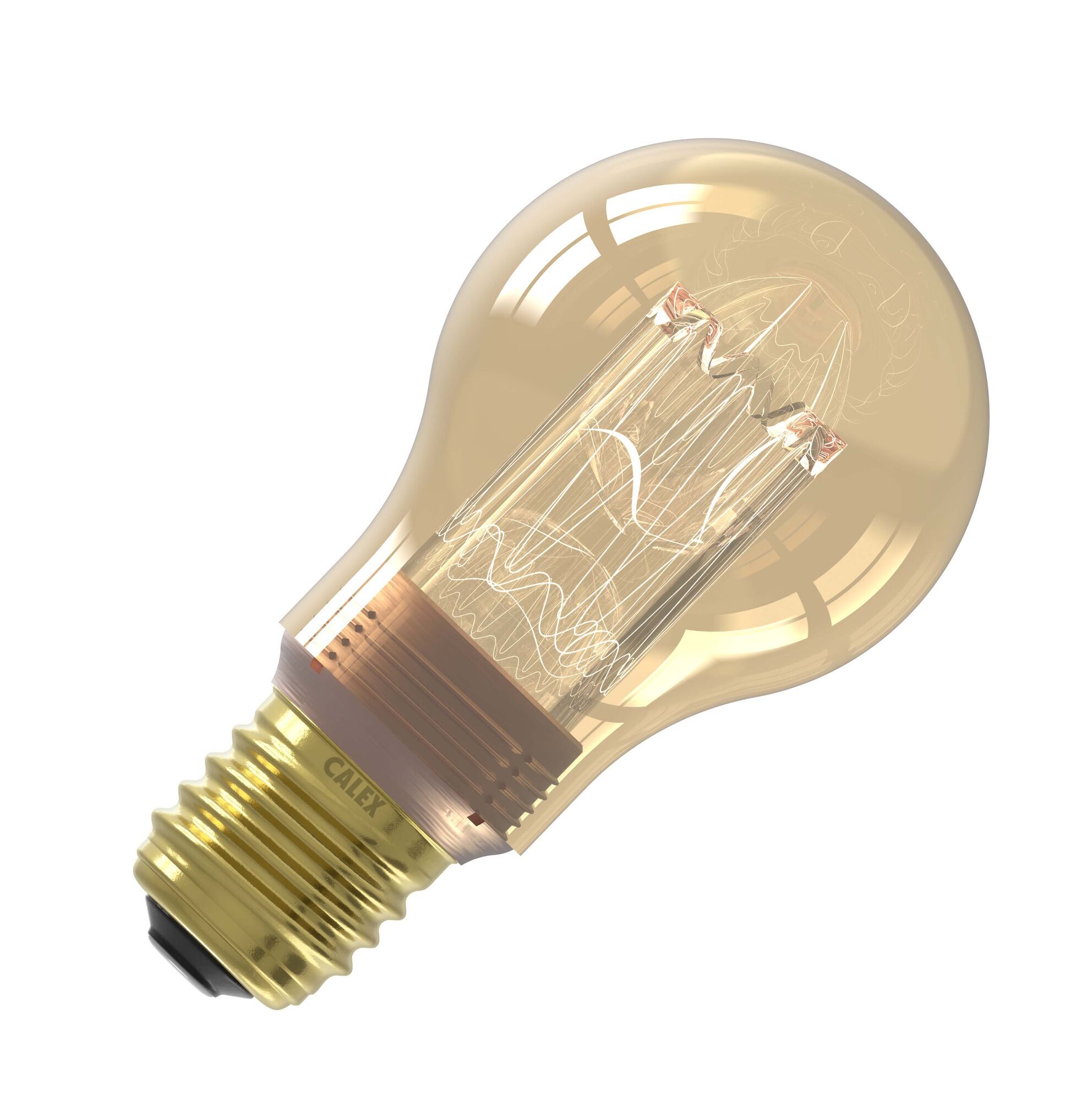 Bild von Calex | LED filament | Grote fitting E27 | A60 Standaard | Goud | 3.5W