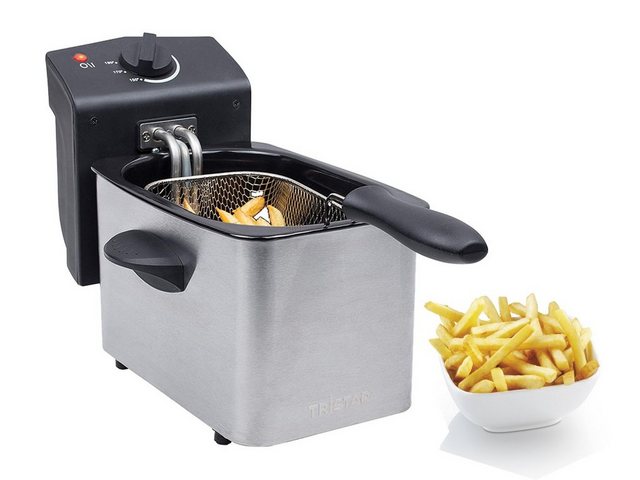 Bild von Tristar Edelstahl Fritteuse - mit 2 Liter Fassungsvermögen, Kaltzonefunktion und einstellbarem Thermostat bis 190°C, FR-6919, Silber