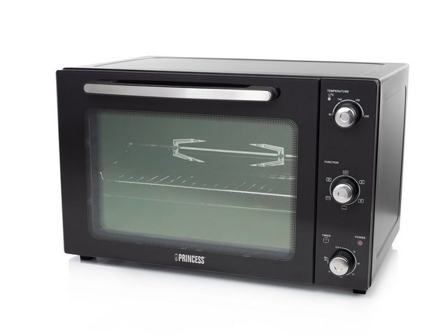 Bild von Princess 01.112761.01.001 Minibackofen mit manueller Temperatureinstellung, Timerfunktion, mit Konve