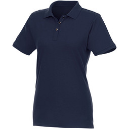 Bild von ELEVATE Damen Kurzarm Poloshirt Beryl aus Bio-Recyclingmaterial, dunkelblau, M