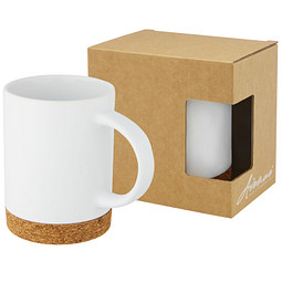 Bild von Neiva 425 ml Keramiktasse mit Korkboden, weiss