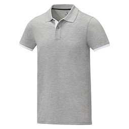 Bild von Morgan Polo für Herren, zweifarbig, heather grau, S