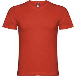 Bild von Samoyedo T-Shirt mit V-Ausschnitt für Herren, rot, 3XL
