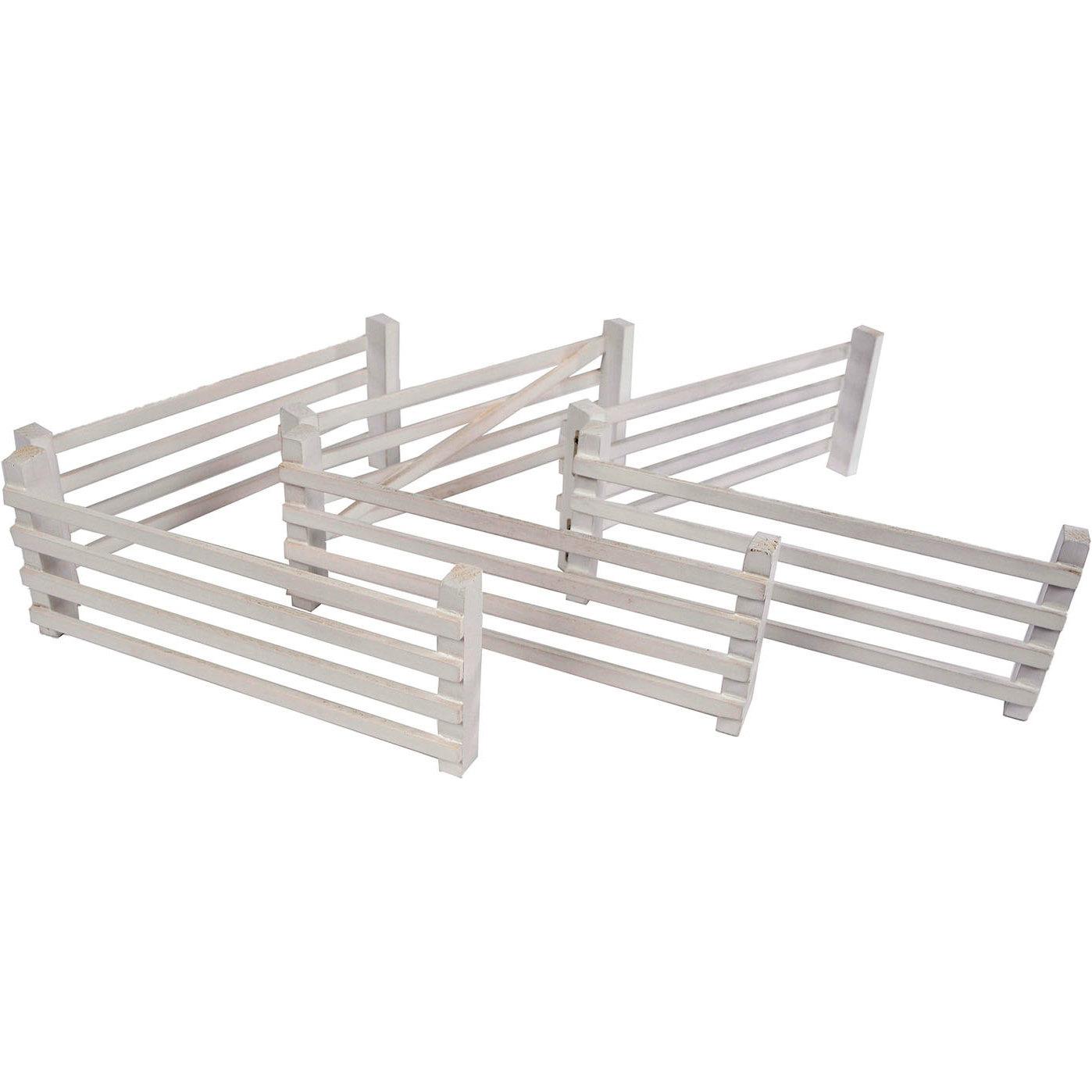 Bild von Kids Globe 6 Wooden Fences 1:24 White