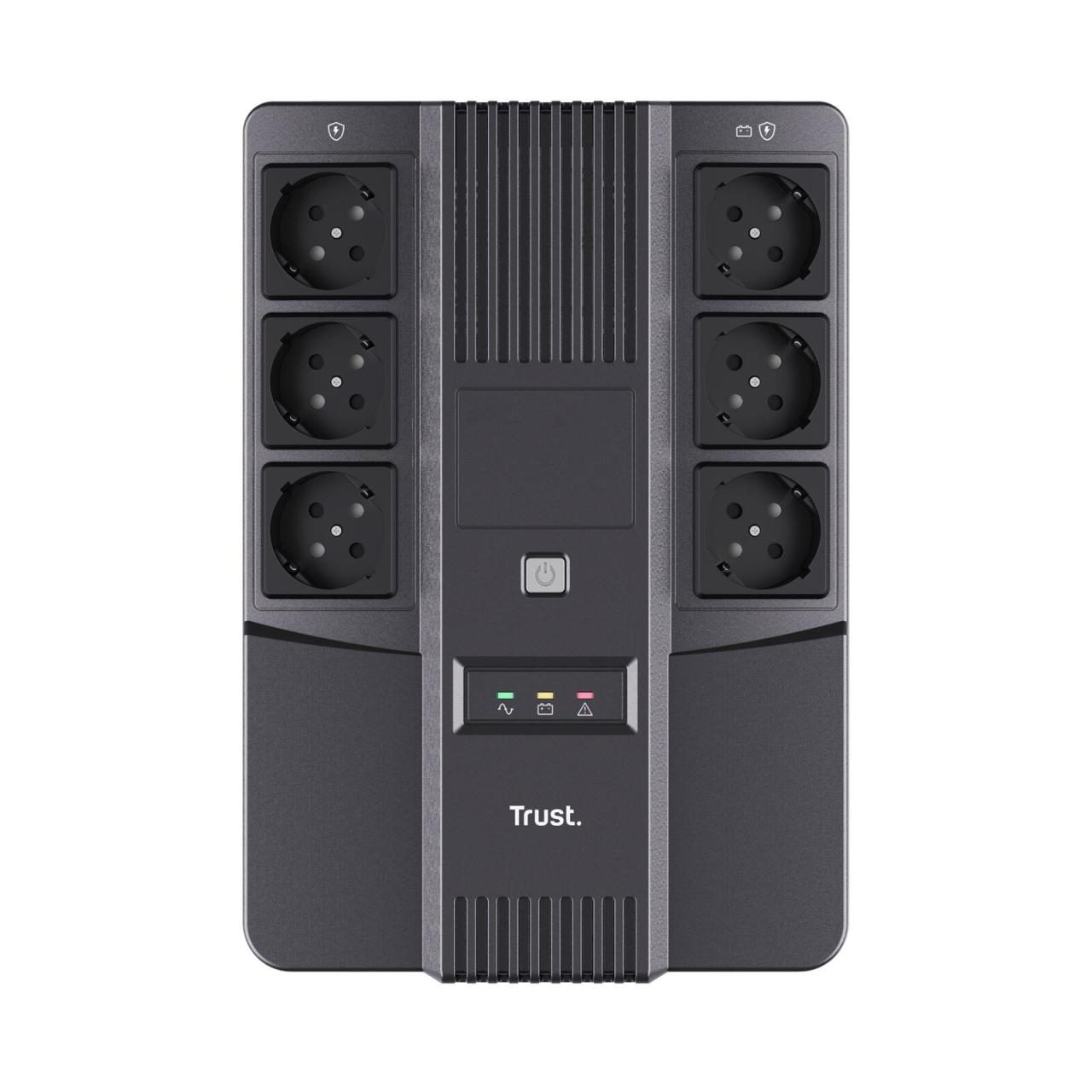 Bild von Trust Maxxon Unterbrechungsfreie Stromversorgung (UPS) 800 VA 6 AC-Ausgänge (23326)