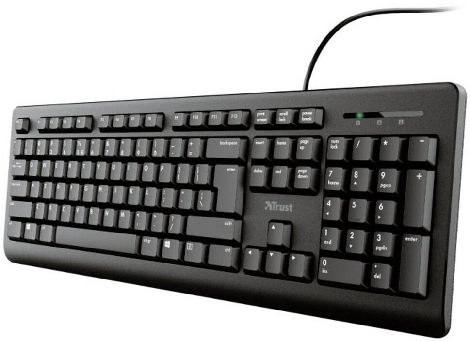 Bild von TRUST Primo Tastatur, Deutsches QWERTZ-Layout, Flüssigkeitsgeschützt, leiser Tastenanschlag