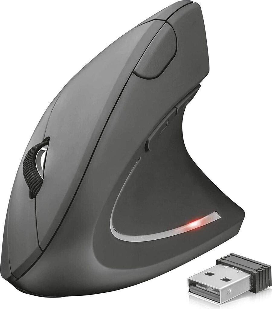 Bild von Trust Bayo - Vertikale Maus - ergonomisch - Für Rechtshänder - optisch - 6 Tasten - kabellos - 2.4 GHz - kabelloser Empfänger (USB)