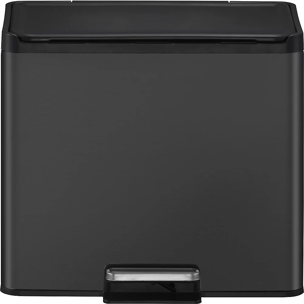 Bild von Eko Treteimer Recycler Stahl 27 l, 3-fach-Sammler, schwarz (8713631187751)