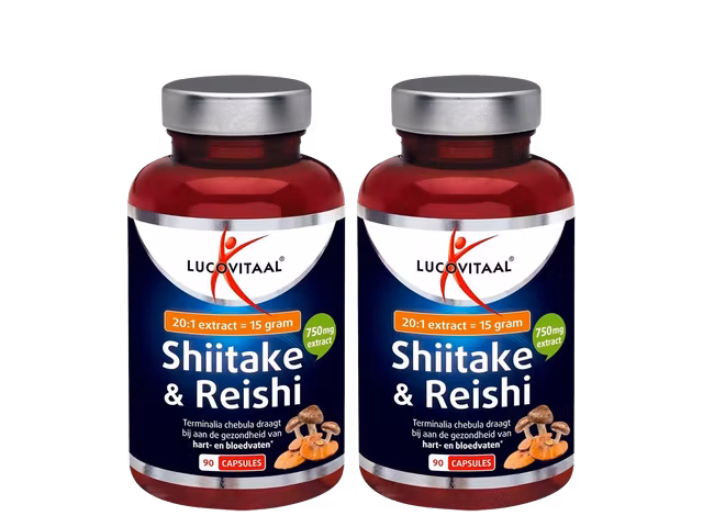 Bild von 180x Lucovitaal Nahrungsergänzung | Shiitake, Reishi und Vitamin C