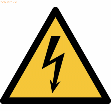 Bild von Djois Warnschild Warnung vor elektrischer Spannung Klebstoff, einschraubbar PP (Polypropylen) 30 (B) x 0,14 (H) cm 3 Stück