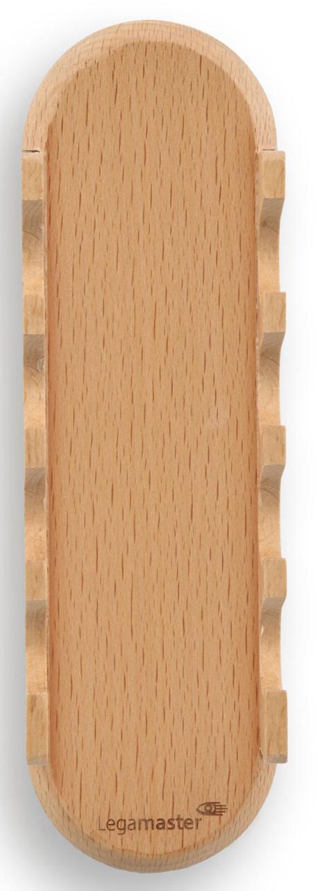 Bild von Glasboard-Markerhalter Legamaster WOODEN, magnetisch, lagert 4 Boardmarker, B 60 x T 35 x H 200 mm, Buchenholz, lackiert