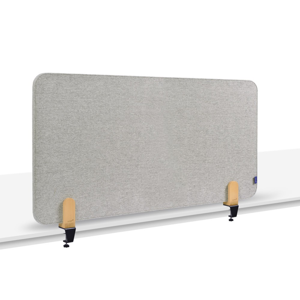 Bild von Legamaster Textil-Tischtrennwand ELEMENTS, schallabsorbierend, mit Tischklemmen, HxB 600 x 1.200 mm, grau