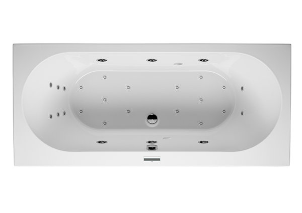 Bild von RIHO Carolina Rechteck-Badewanne, mit Joy-System, Version rechts, 1-Sitzer, weiß, B05, Ausführung: 180x80x53cm, Nutzinhalt: 210 Liter