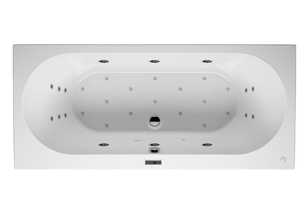 Bild von RIHO Carolina Rechteck-Badewanne, mit Bliss-System, Version rechts, weiß, B05, Ausführung: 180x80x53cm, Nutzinhalt: 210 Liter