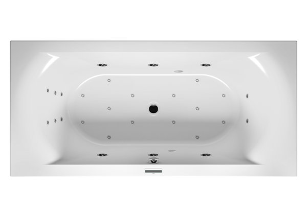 Bild von RIHO Linares Rechteck-Badewanne, Version rechts, mit Joy-System, 2-Sitzer, weiß, B1, Ausführung: 190x90x49cm, Nutzinhalt: 240 Liter
