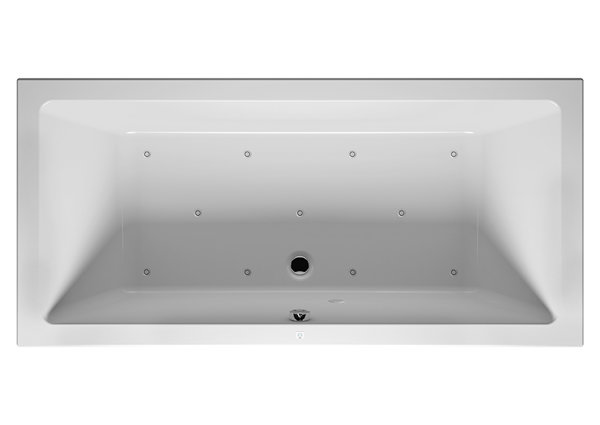 Bild von RIHO Lugo Rechteck-Badewanne, Version links, mit Air-System, Einbau, 2-Sitzer, weiß, B13, Ausführung: 180x80x47,5cm, Nutzinhalt: 215 Liter