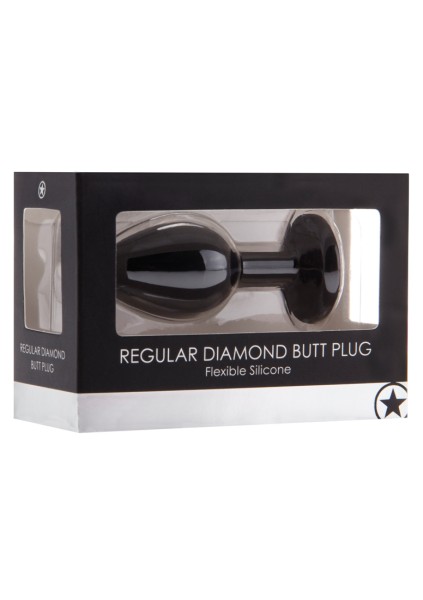 Bild von Regular Diamond Butt Plug - Black