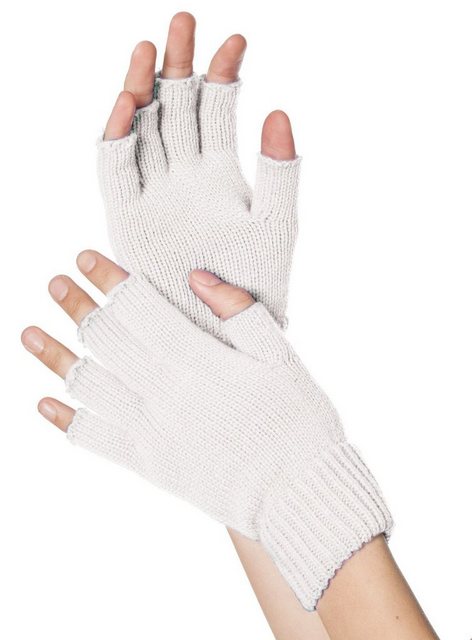 Bild von Metamorph Kostüm Fingerlose Strickhandschuhe weiß, Mit Fingerspitzengefühl für 80er Jahre Outfits - oder dem Alltag in