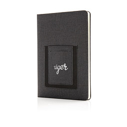 Bild von XD COLLECTION Notizbuch Deluxe A5 mit Telefontasche, schwarz