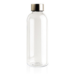 Bild von Auslaufsichere Trinkflasche mit Metalldeckel, transparent