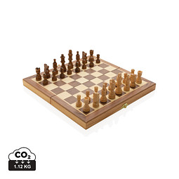 Bild von XD COLLECTION Faltbares Schachspiel aus Holz, braun
