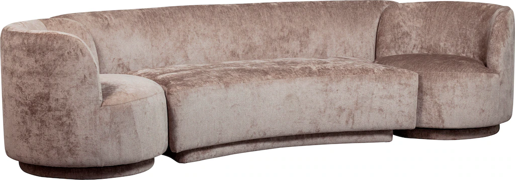 Bild von WOOOD Loungesofa "Combi-Popular: Bank + Sessel", mit grobem Chenille gefüttert, Breite 370 cm