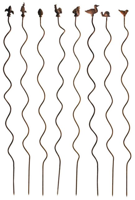 Bild von Esschert Design Pflanzstab, Rankhilfe aus Gusseisen, spiralförmig, verschiedene Motive, 1 Stück, sortiert, ca. 4,5 cm x 4,5 cm x 131 cm