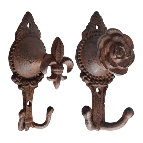 Bild von Esschert Design Wandhaken Antik - Doppelhaken aus Gusseisen