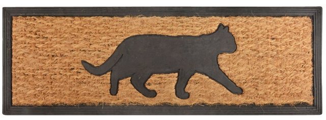 Bild von esschert design Fußmatte KATZE Stufen Fußmatte Fußabtreter eckig aus Kokos und Gummi