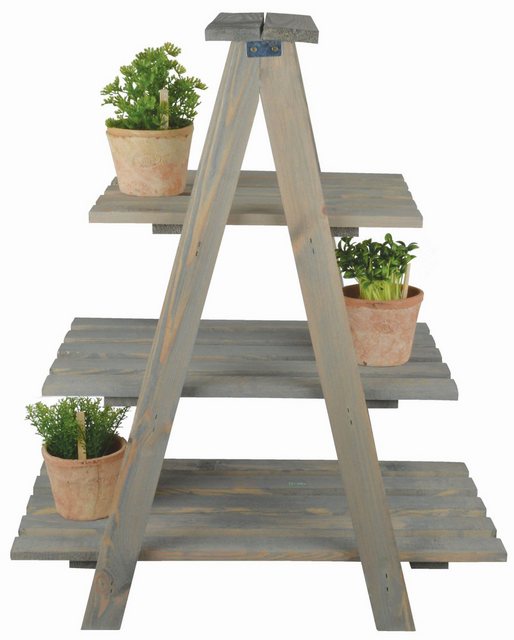 Bild von Esschert Design Pflanzenleiter, 62 x 39 x 73 cm, in Holz, 4 Etagen, Holzleiter