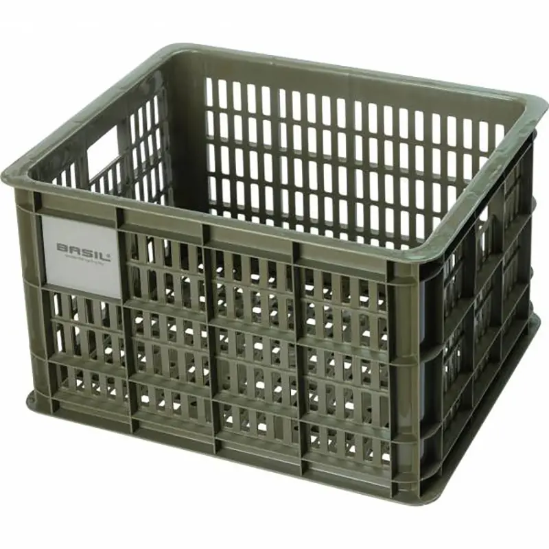 Bild von Basil Fahrradkorb Fahrradkasten Crate L moss green, 40ltr, Kunststoff