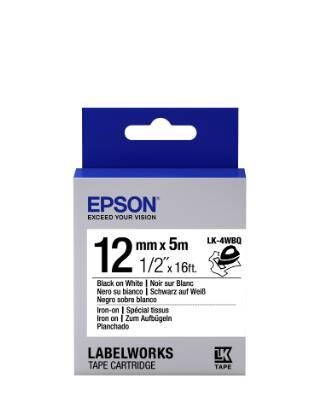 Bild von Epson, Beschriftungsband, ETIKETTENKASSETTE LK-4WBQ (1.20 cm, Schwarz)
