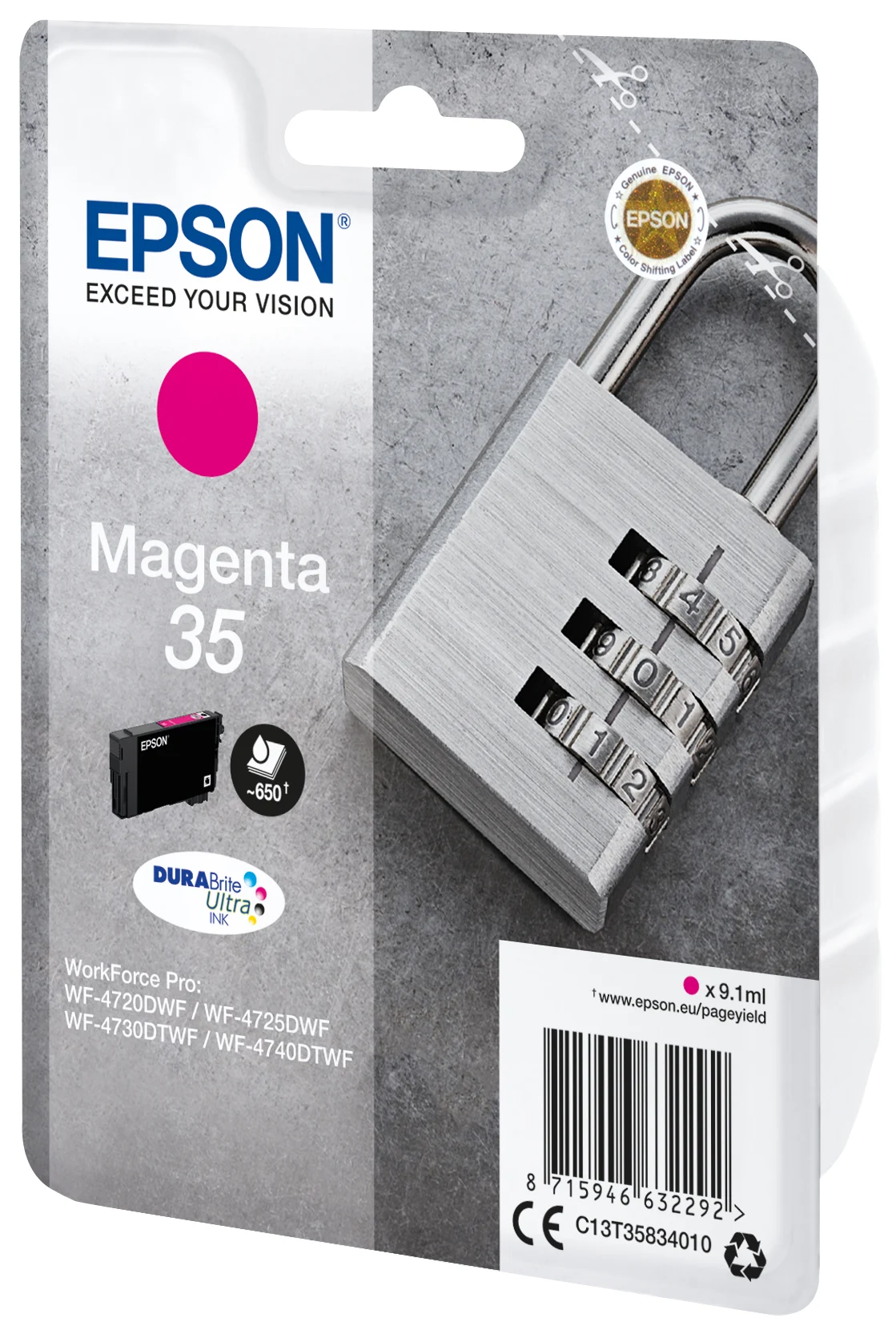 Bild von Epson 35 - 9,1 ml - Magenta - Original - Blisterverpackung - Tintenpatrone (C13T35834010)