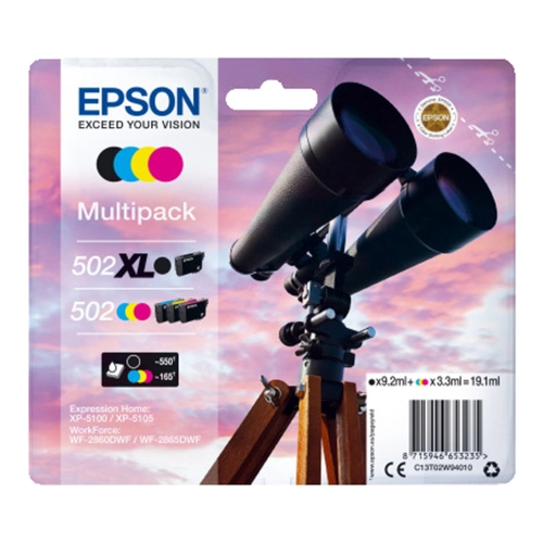 Bild von Epson 502/502XL Multipack - Tintenpatrone für höchste Druckqualität