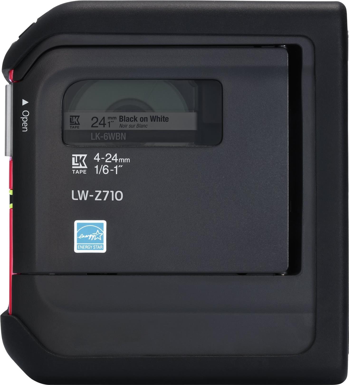 Bild von Epson LabelWorks LW-Z710 - Beschriftungsgerät - monochrom - Thermal Transfer - Rolle (2,4 cm) - 180 dpi - bis zu 15 mm/Sek. - USB, Bluetooth - Schwarz, Pale Gray