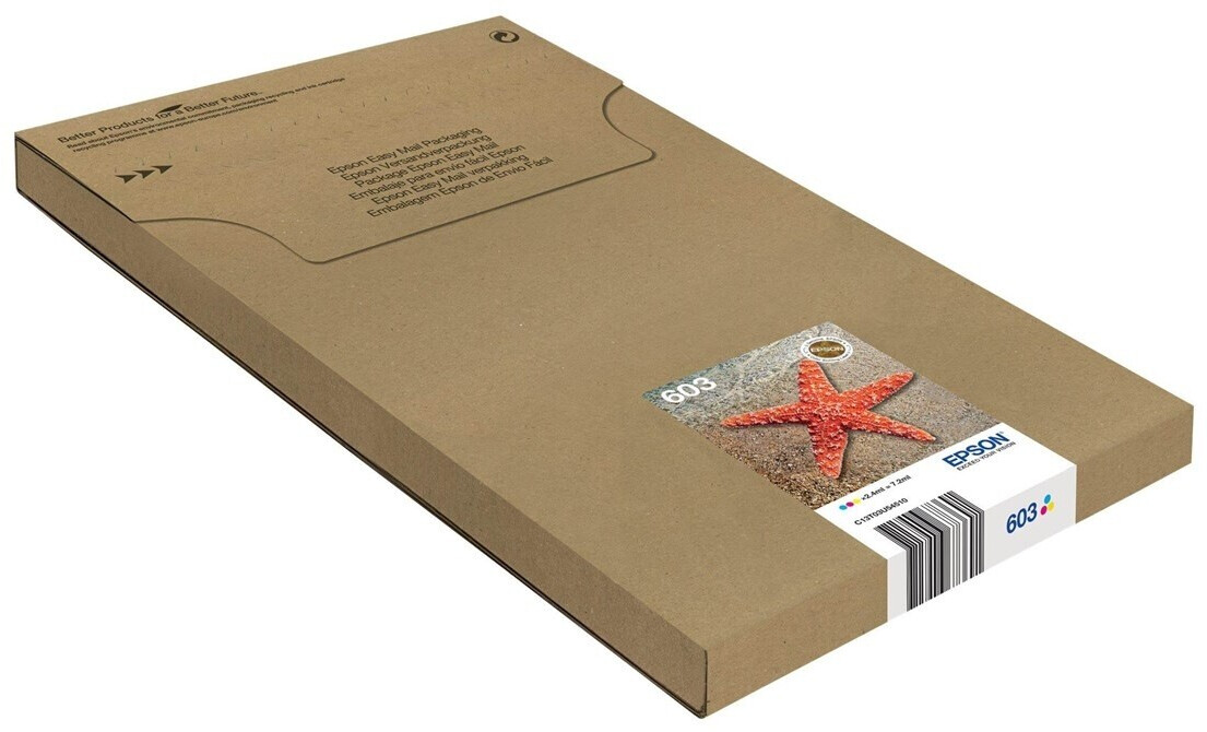 Bild von Epson 603 Multipack Easy Mail Packaging - 3er-Pack - Gelb, Cyan, Magenta - Original - Blisterverpackung - Tintenpatrone - für Expression Home XP-2105, 3100, 3105, 4100, 4105, WorkForce WF-2810, 2830, 2835, 2850 (C13T03U54510)