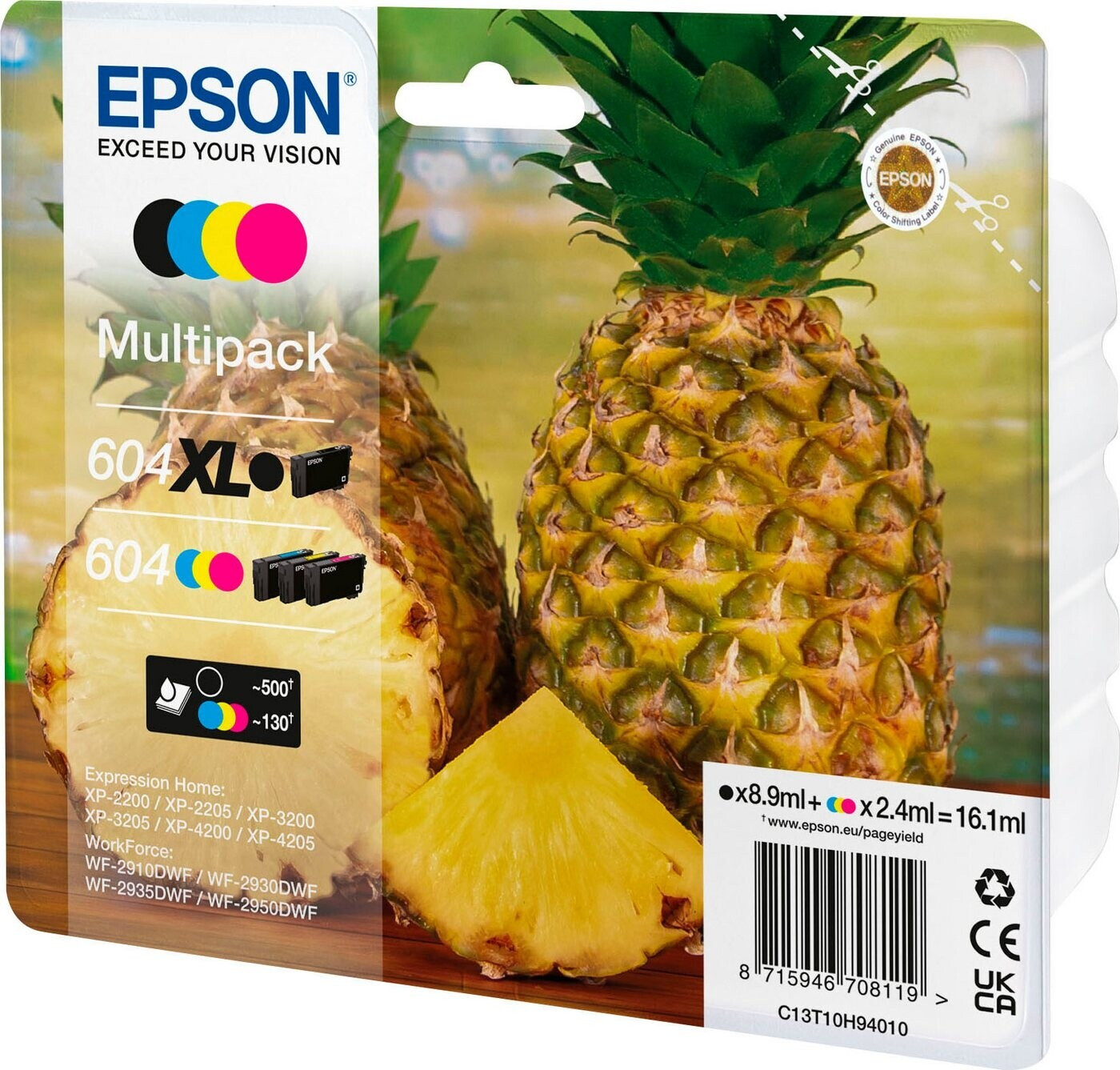 Bild von Epson 604XL Multipack - 4-pack - XL - black yellow cyan magenta - original - ink cartridge - Tintenpatrone Cyan