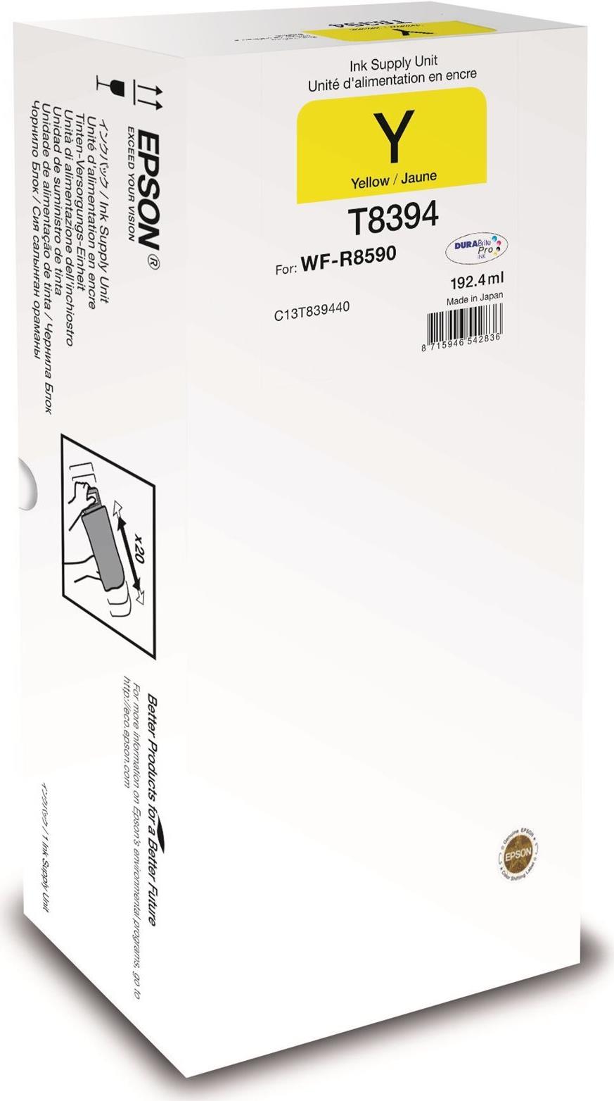 Bild von Epson T8394 - XL - Gelb - original - Tinten-Packung - für WorkForce Pro WF-R8590 (C13T83944N)